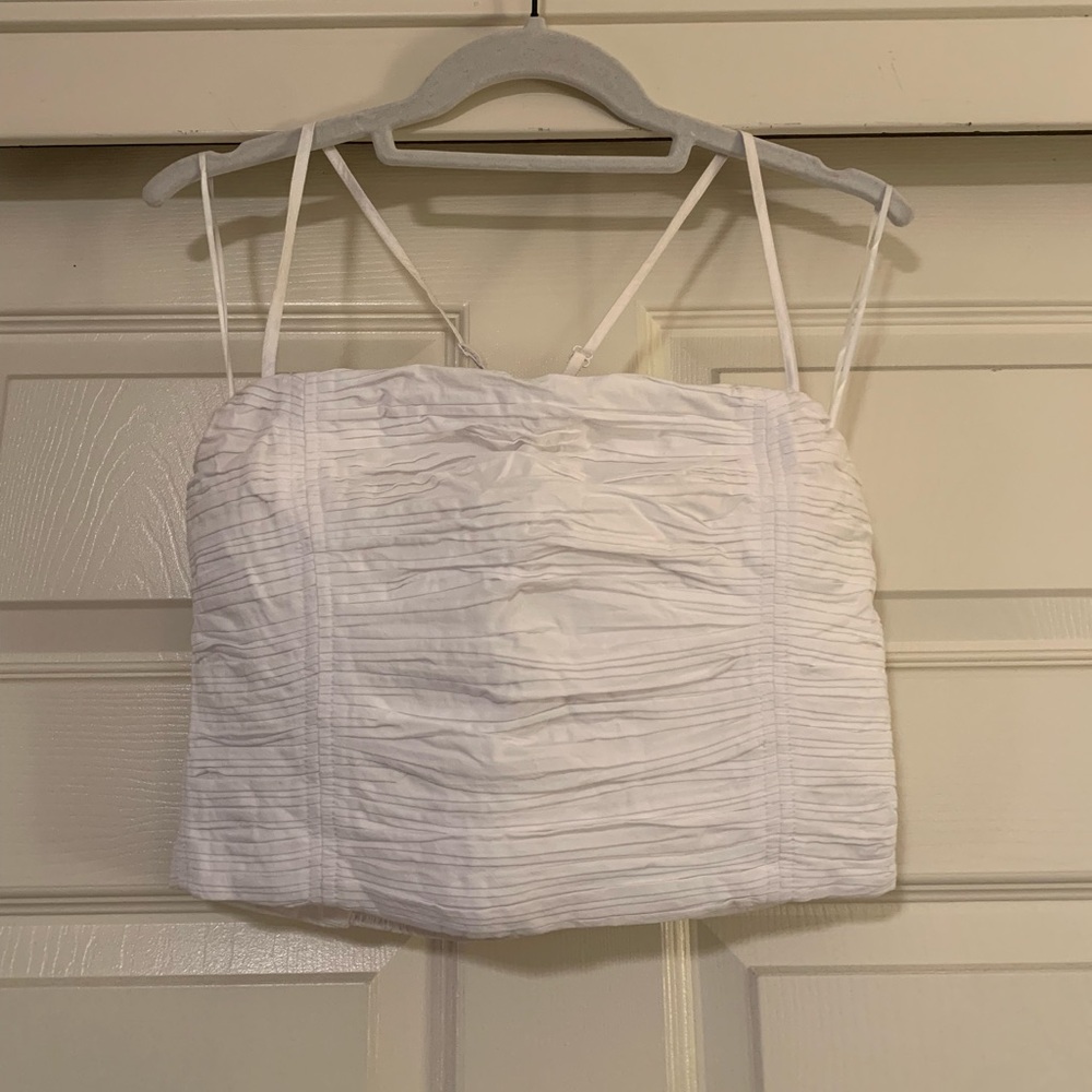 Madewell White Crop Top